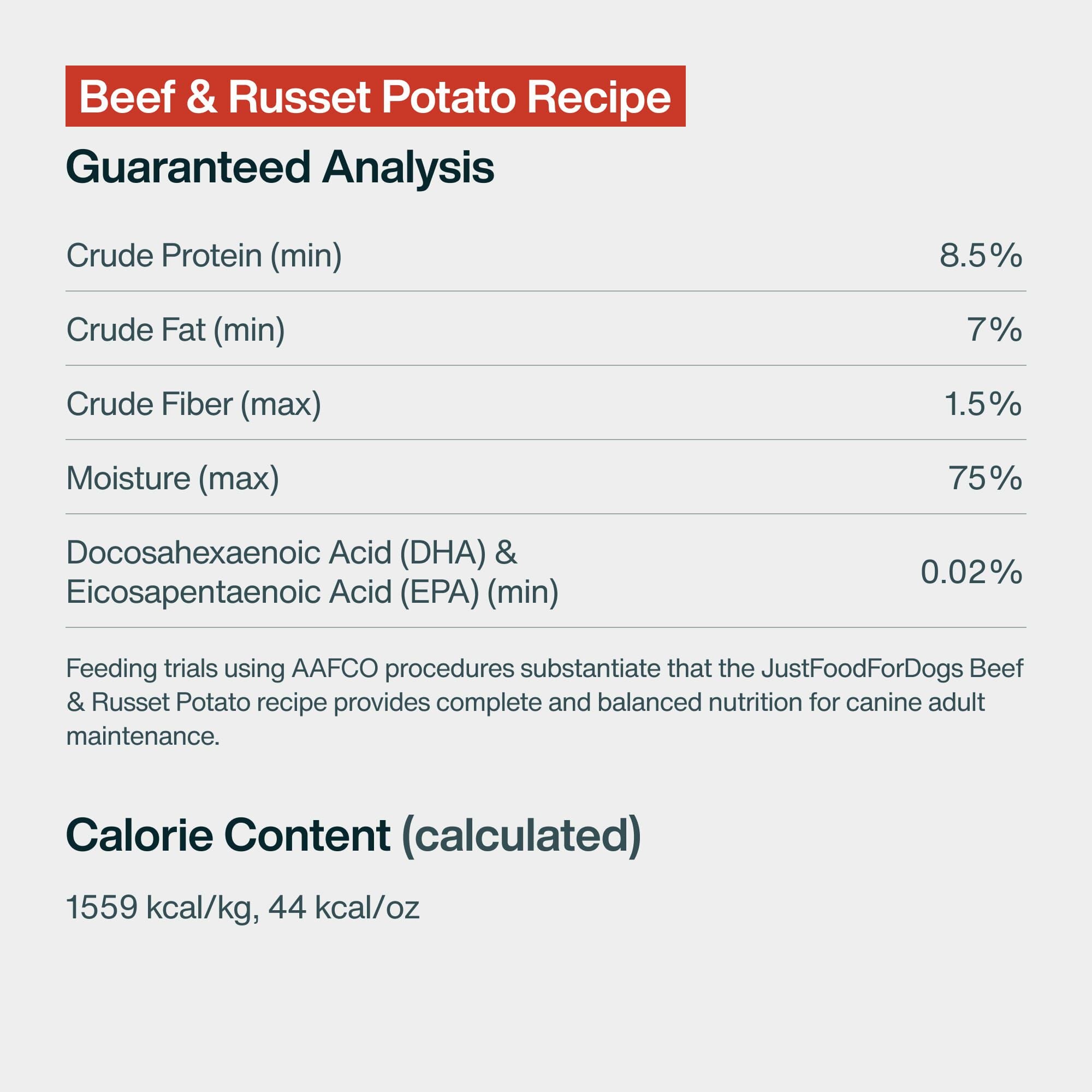 Fresh Frozen: Beef & Russet Potato